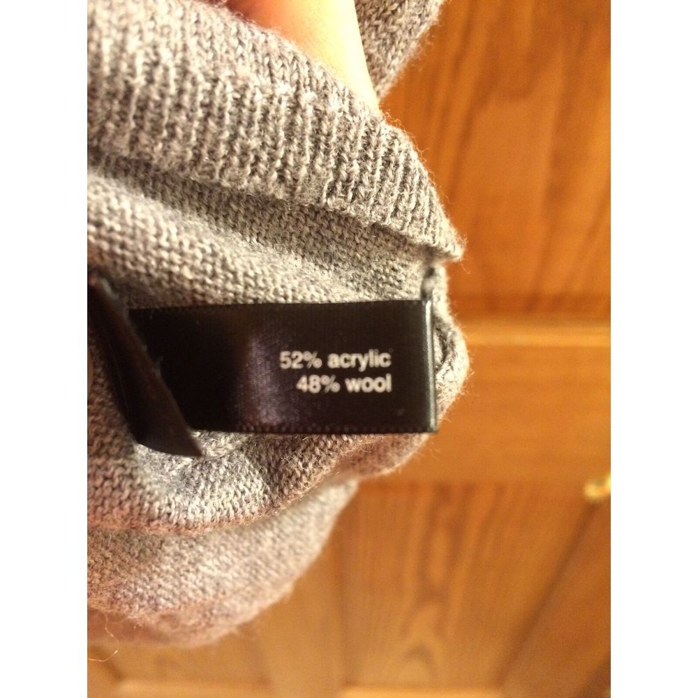 The Limited Womens Sz L Gray Tunic Sweater 3/4 Sleeve Wool Blend Size Large - Picture 5 of 5